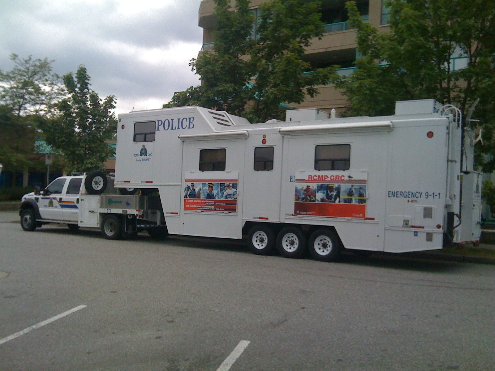 A City of Burnaby emergency command vehicle