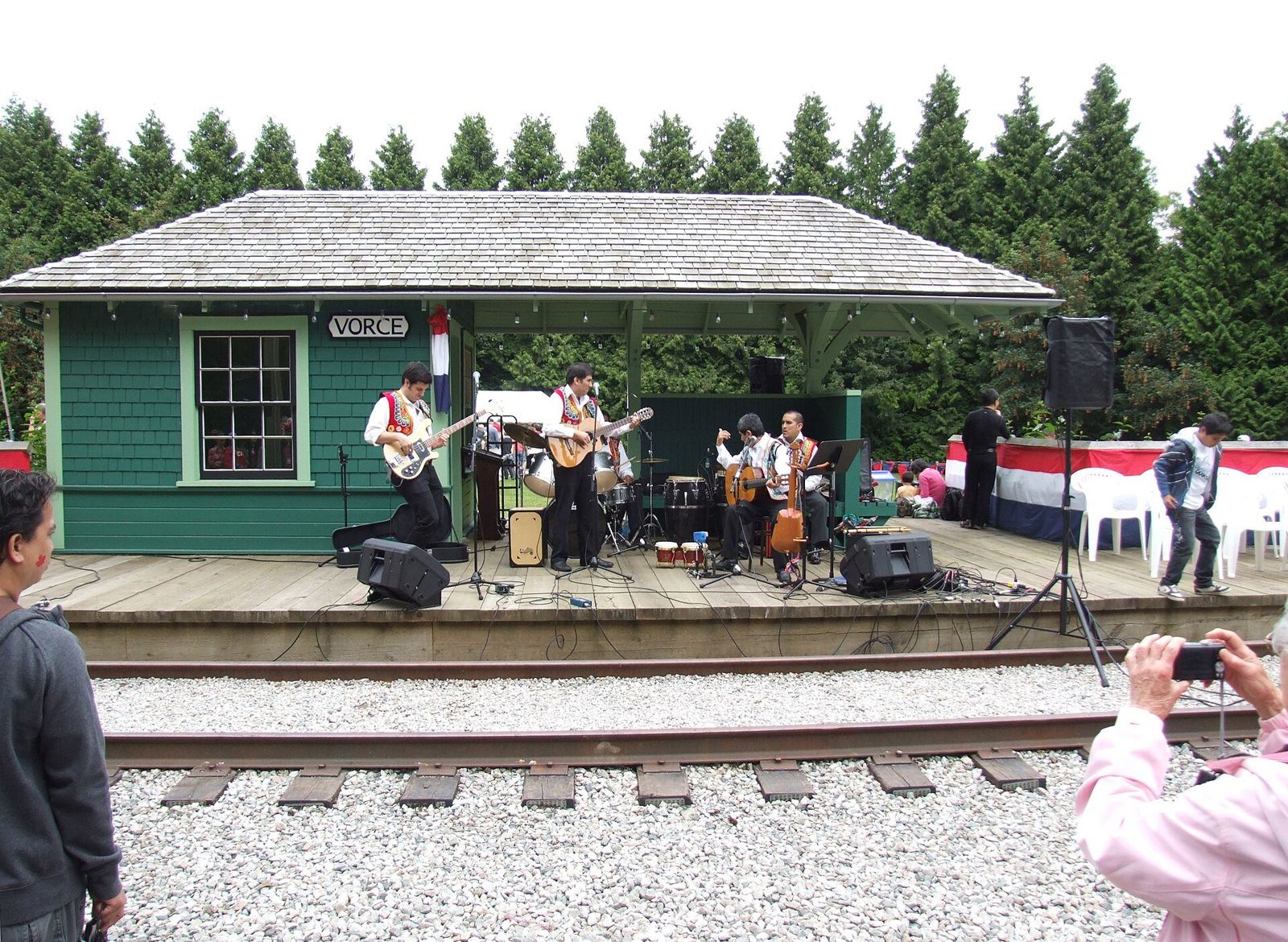 The restored Vorce tram station at Burnaby Village Museum