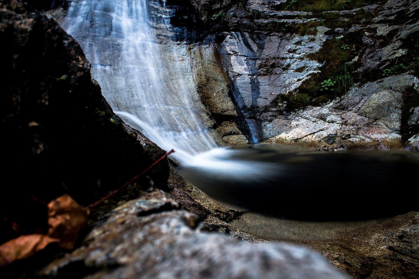 Crystal Falls, a small waterfall in the forest near the Coquitlam River