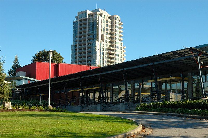 Evergreen Cultural Centre beside Lafarge Lake in Coquitlam's Town Centre Park