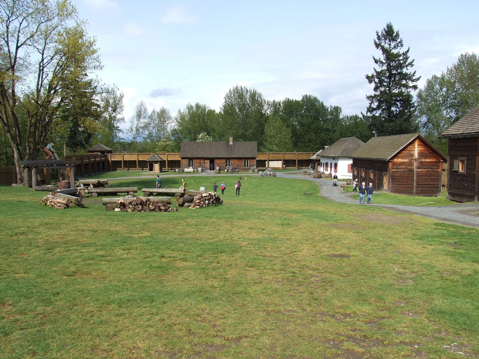 Inside the palisades at Fort Langley National Historic Site