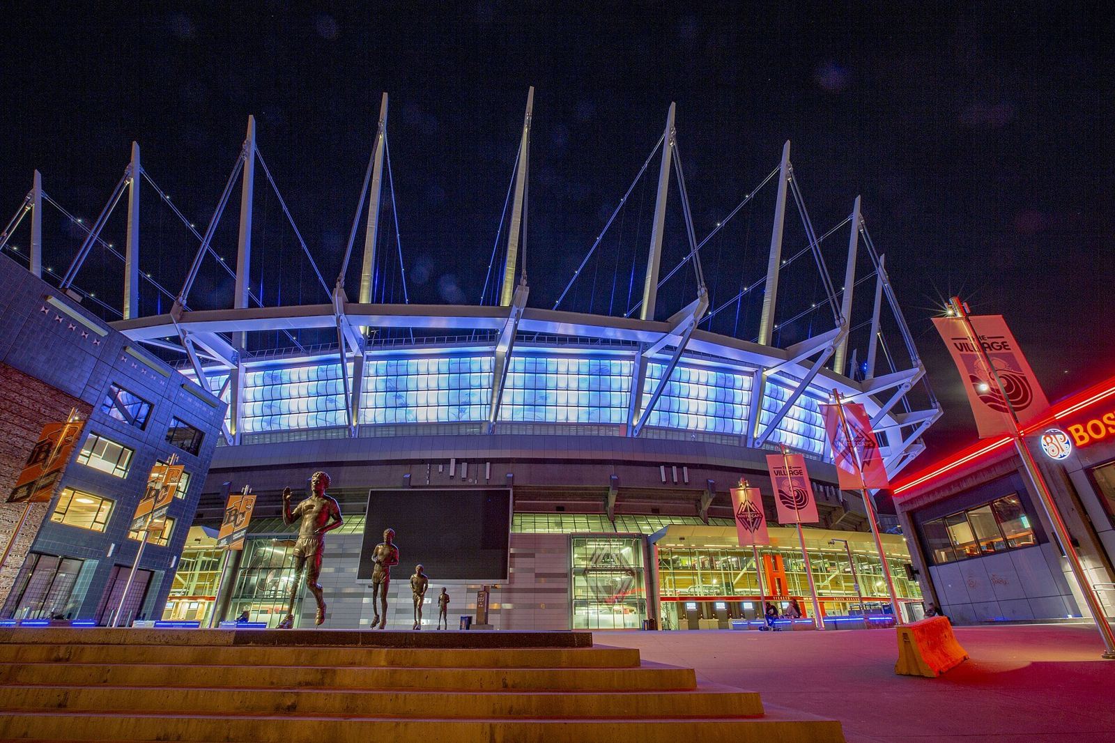 The Terry Fox statue outside BC Place in Vancouver